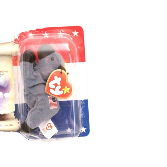 Ty Beanie Babies Lefty the Donkey Mc Donalds American Trio Original Pack NEW - Picture 2 of 6